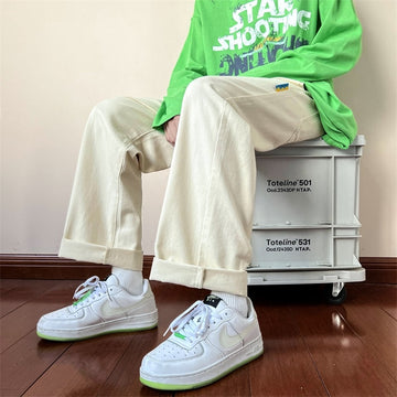 Aidase  Y2k Streetwear Cargo Pants Baggy Pants  Casual Korean Fashions Sweatpants Harajuku White Joggers Wide Leg Pants Ins aidase-shop